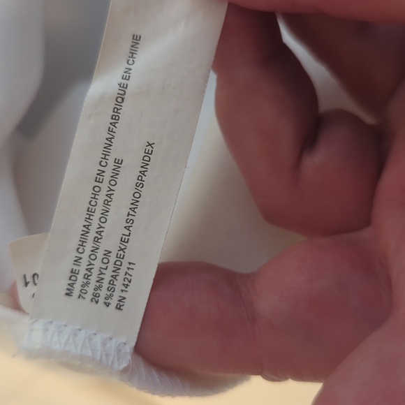 White eloquii midi 3/4 length sleeve swing dress - Picture 4 of 4